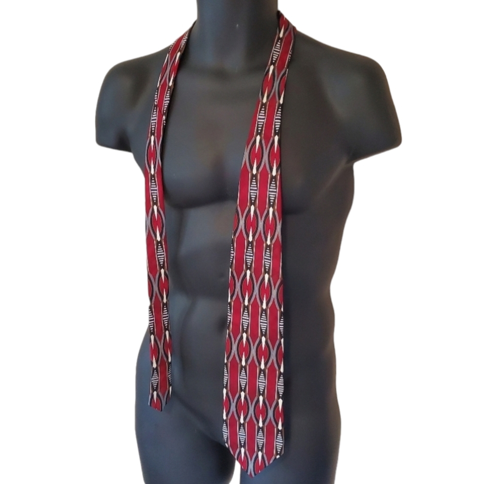 Vintage Martin Wong abstract silk necktie